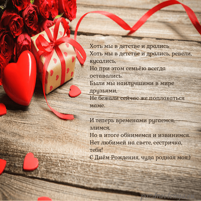 Открытка с красным сердцем и подарком