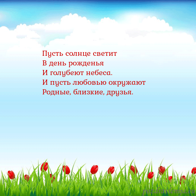 Открытка с тюльпанами