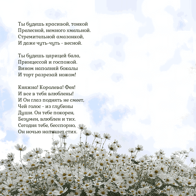 Открытка с ромашками