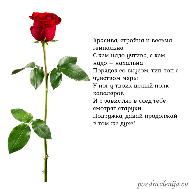 Открытка с красной розой