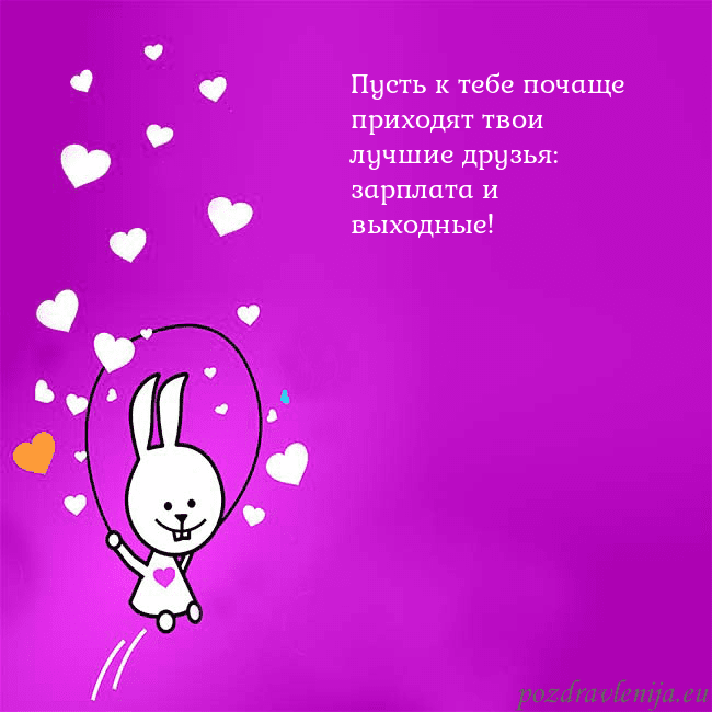 Открытка с забавным зайчиком