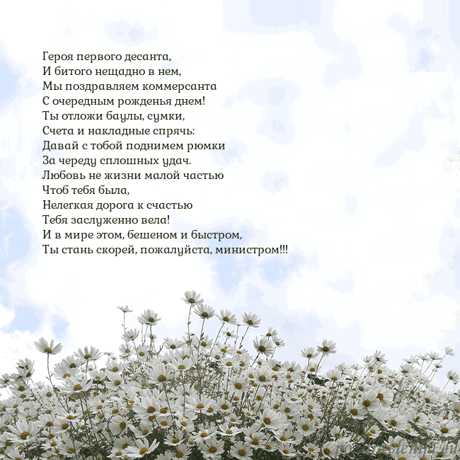 Открытка с ромашками