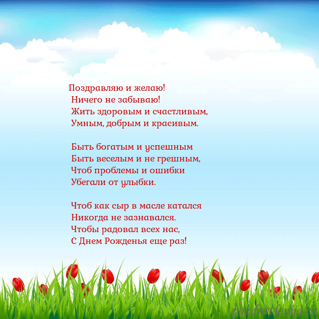 Открытка с тюльпанами