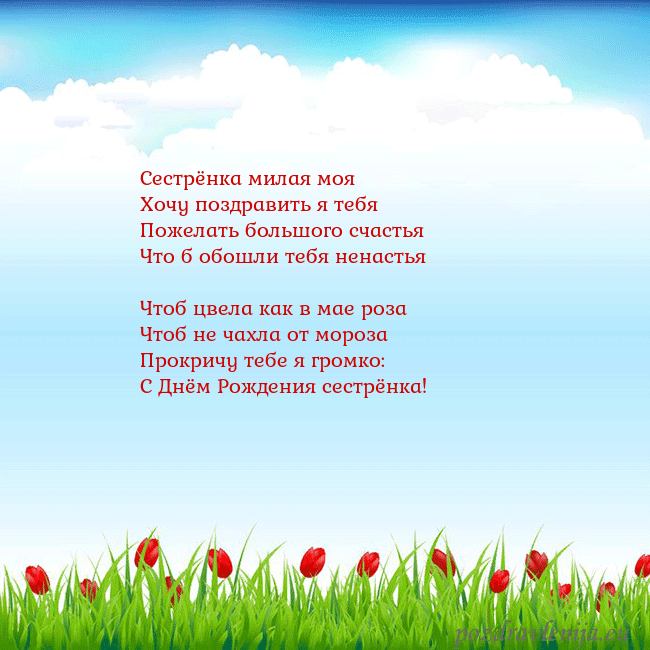 Открытка с тюльпанами