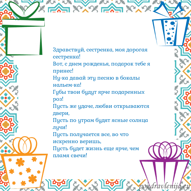 Открытка с подарками