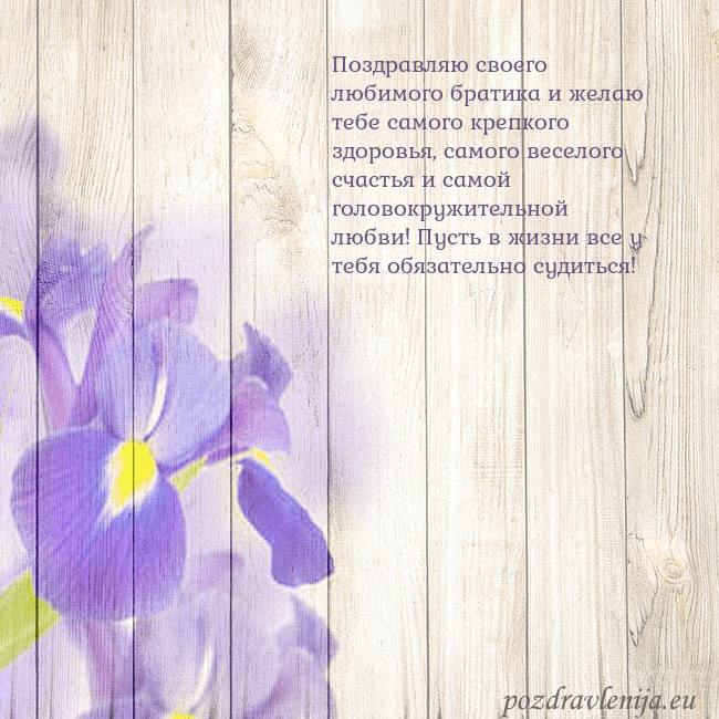 Открытка с ирисами