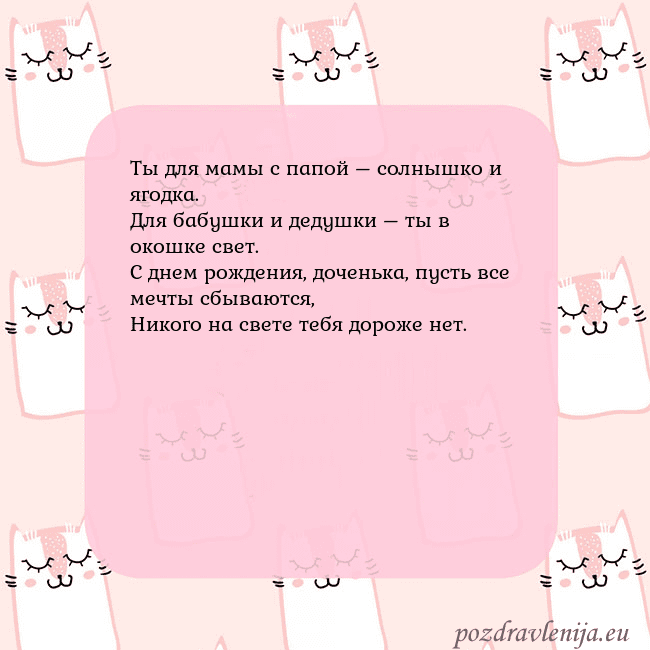 Розовая открытка с забавными кошками