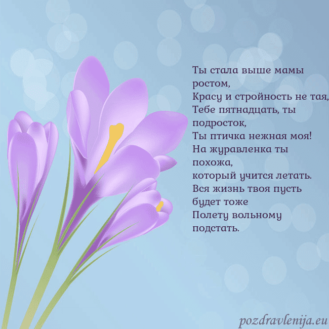 Открытка с крокусом