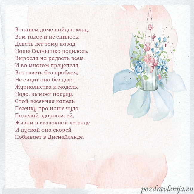 Акварельная открытка с цветами