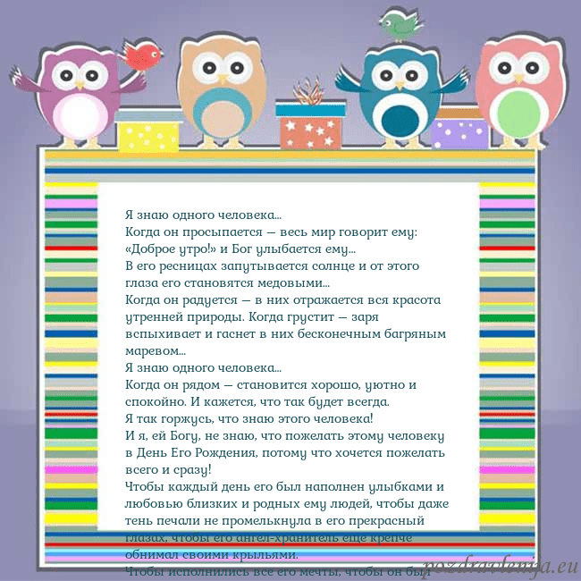 Открытка с совами