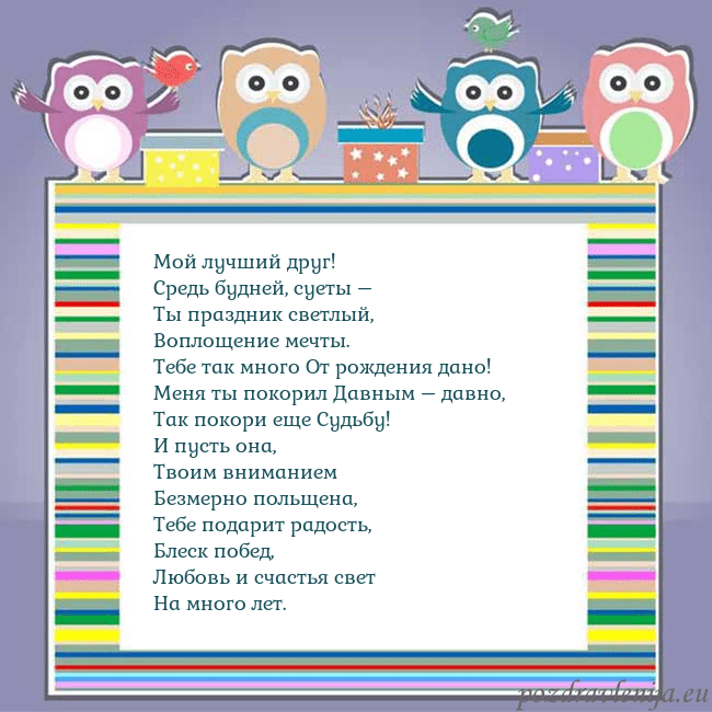Открытка с совами