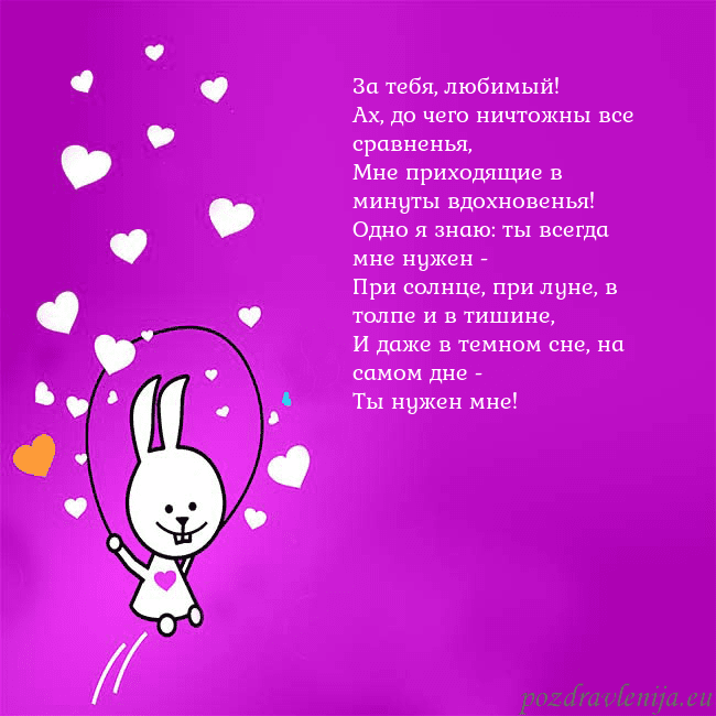 Открытка с забавным зайчиком