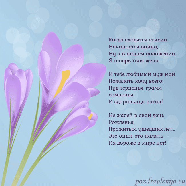 Открытка с крокусом