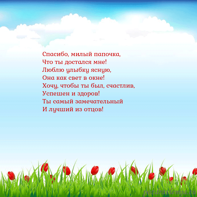 Открытка с тюльпанами