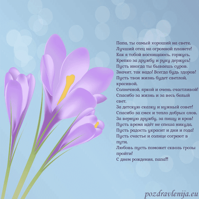 Открытка с крокусом