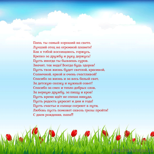 Открытка с тюльпанами