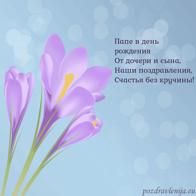 Открытка с крокусом