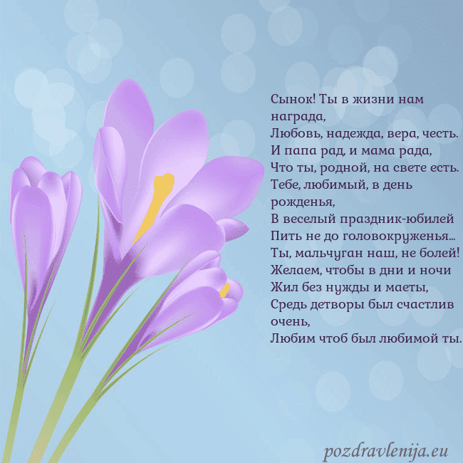 Открытка с крокусом