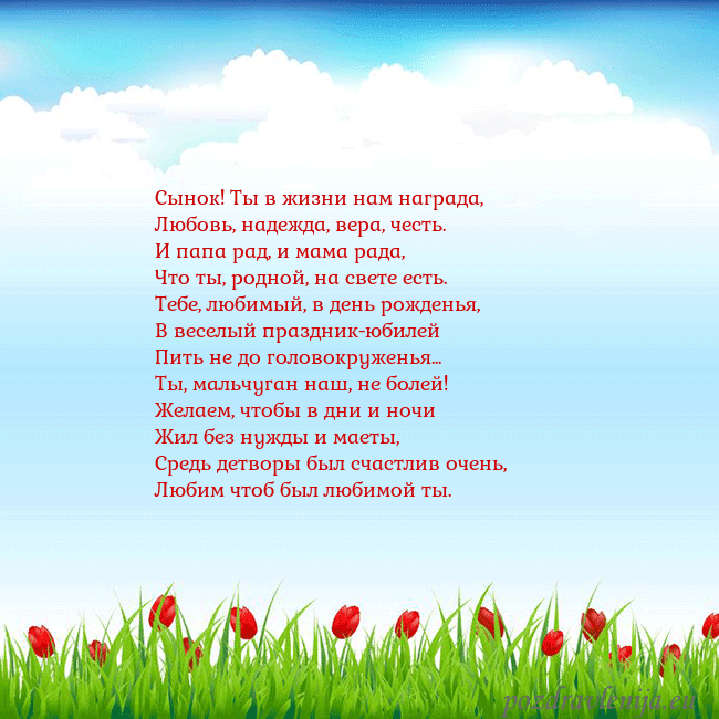 Открытка с тюльпанами