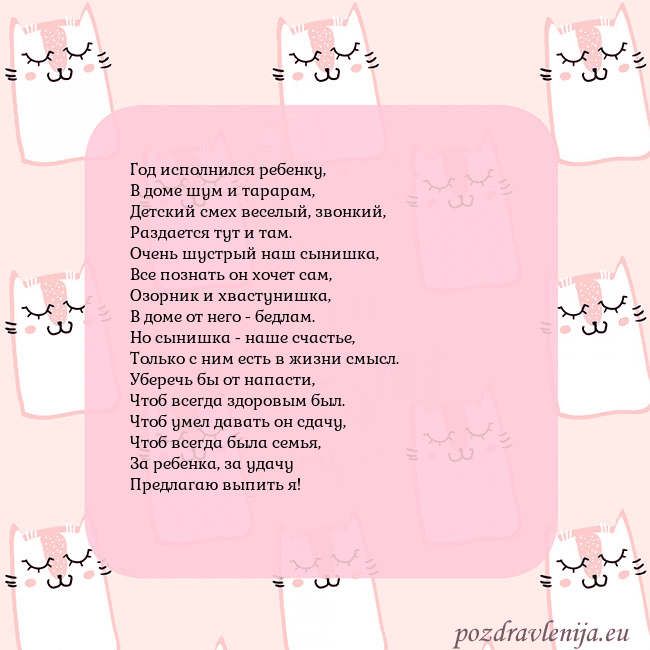 Розовая открытка с забавными кошками