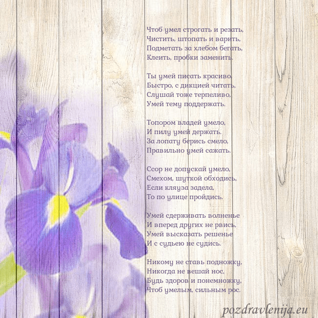 Открытка с ирисами