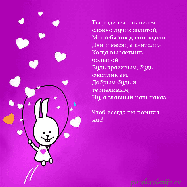 Открытка с забавным зайчиком