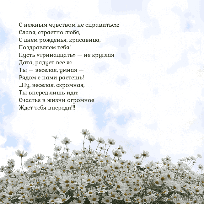 Открытка с ромашками