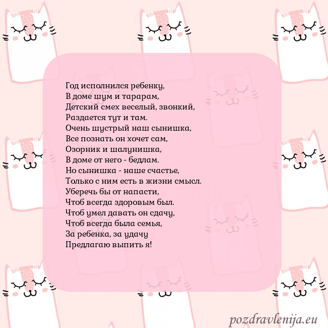 Розовая открытка с забавными кошками