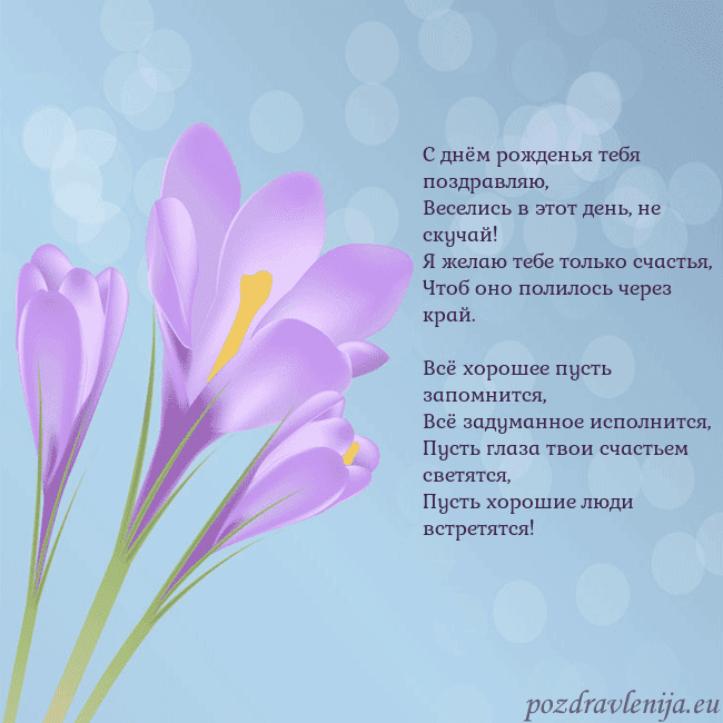 Открытка с крокусом