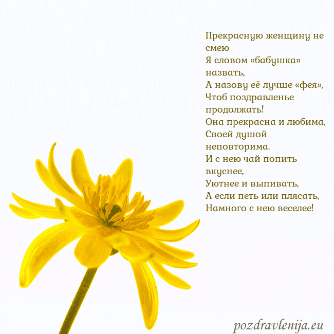 Открытка с желтым цветком