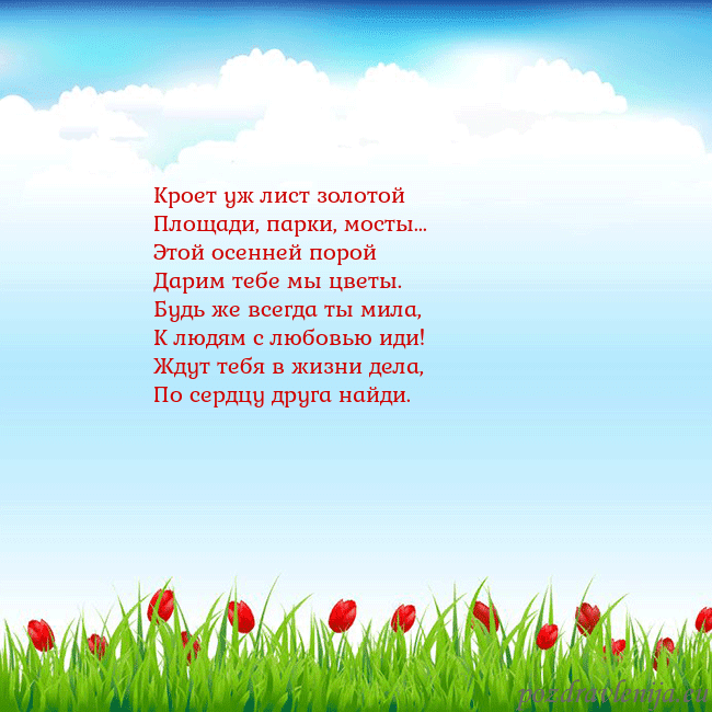 Открытка с тюльпанами