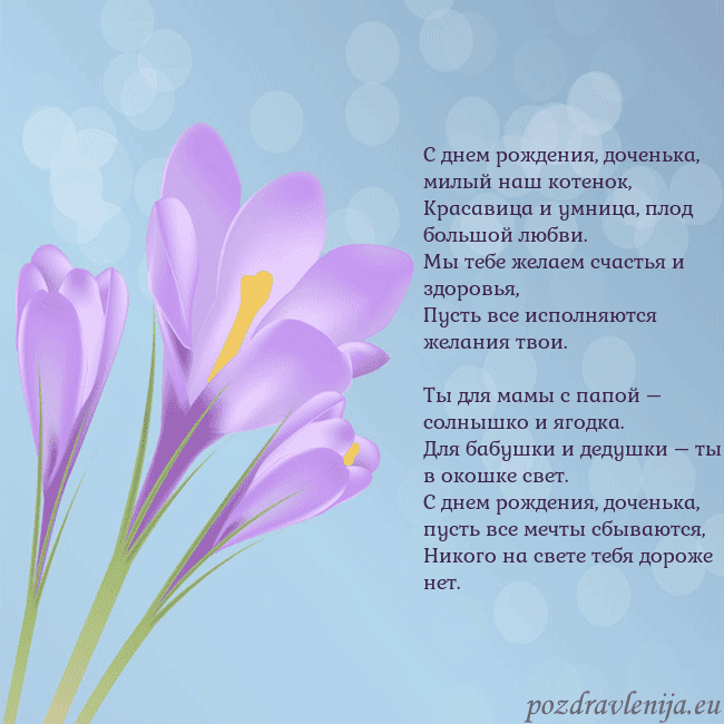 Открытка с крокусом