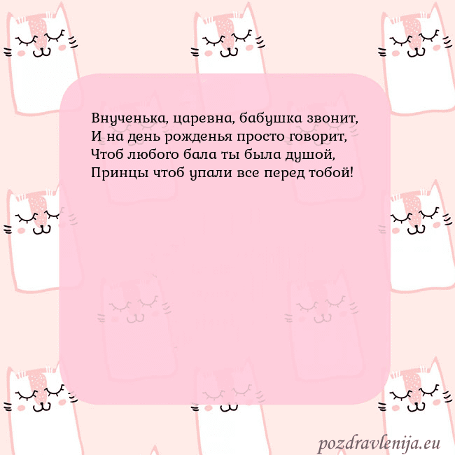 Розовая открытка с забавными кошками