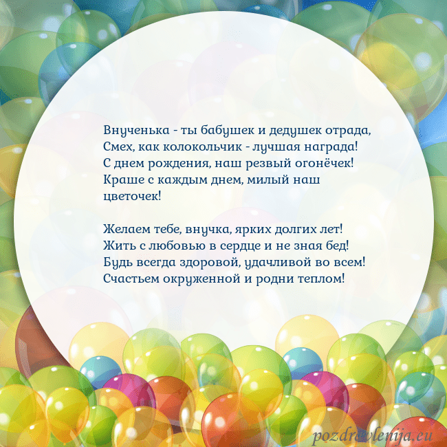 Открытка с цветными воздушными шарами