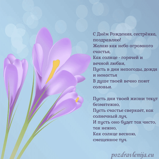 Открытка с крокусом