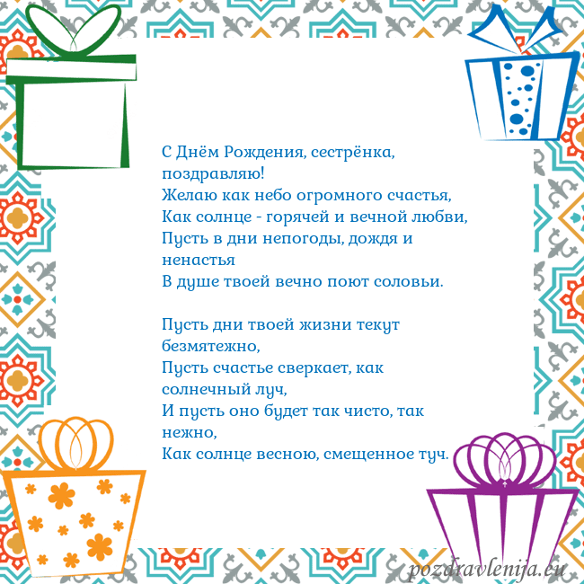 Открытка с подарками