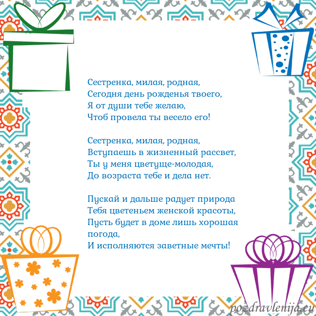 Открытка с подарками