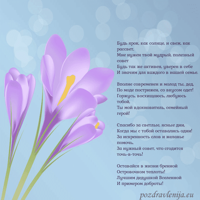 Открытка с крокусом