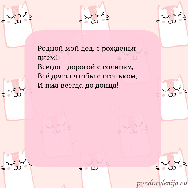 Розовая открытка с забавными кошками