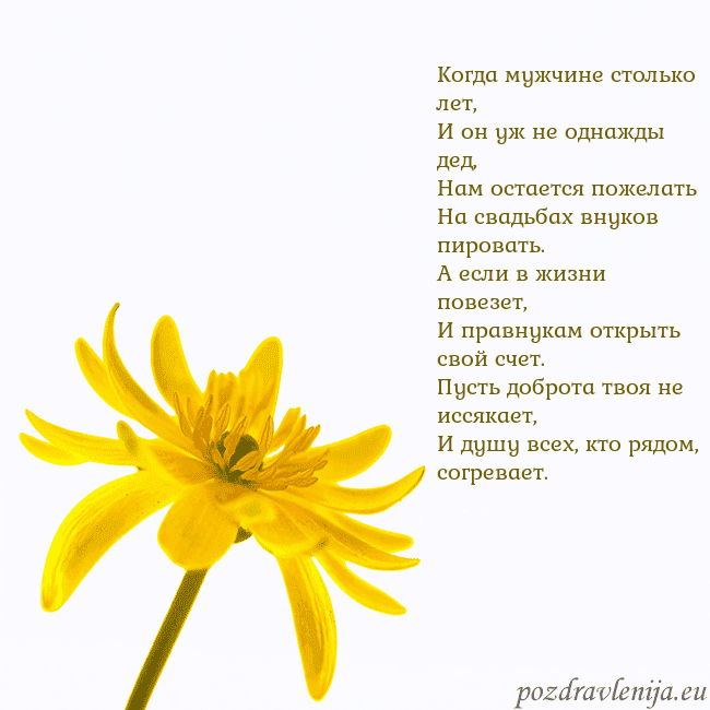 Открытка с желтым цветком