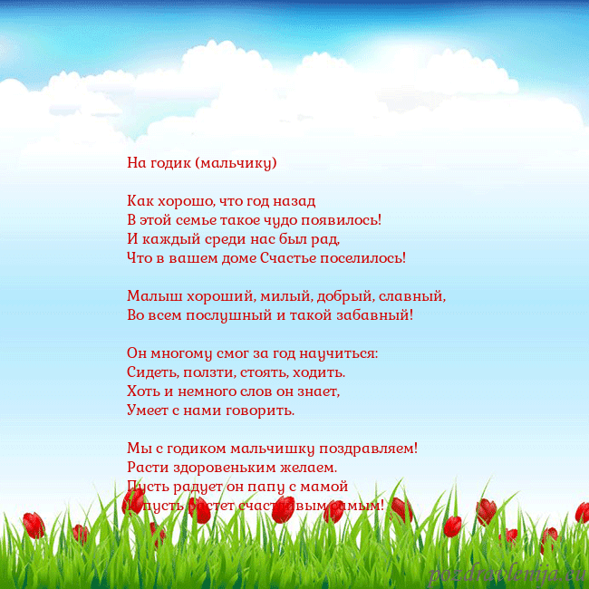 Открытка с тюльпанами
