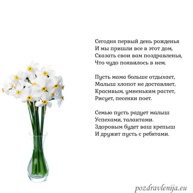 Открытка с нарциссами