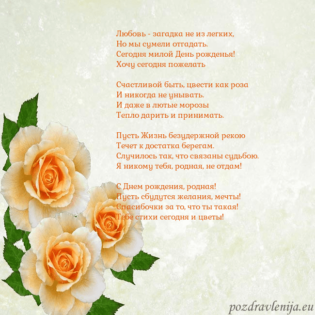 Открытка на день рождения с желтыми розами