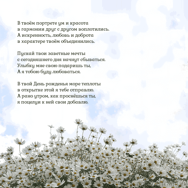 Открытка с ромашками