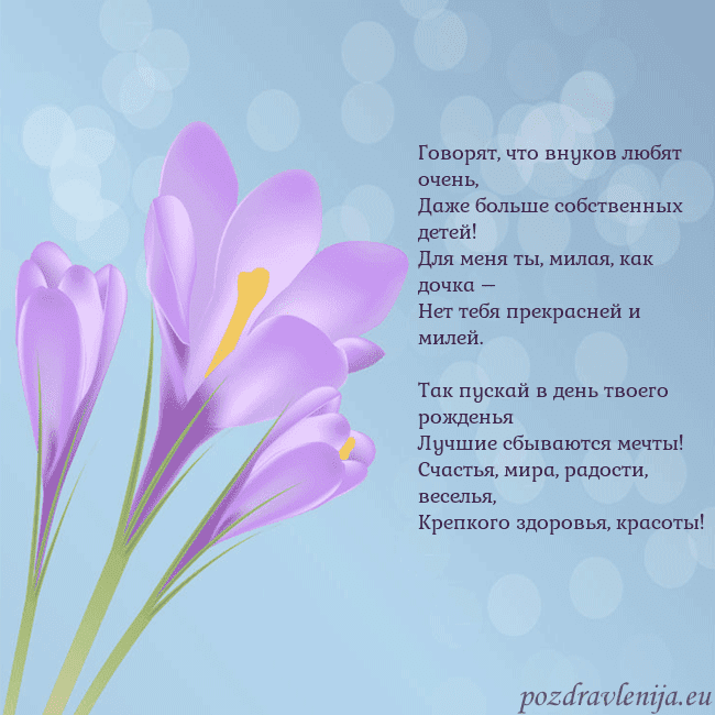 Открытка с крокусом