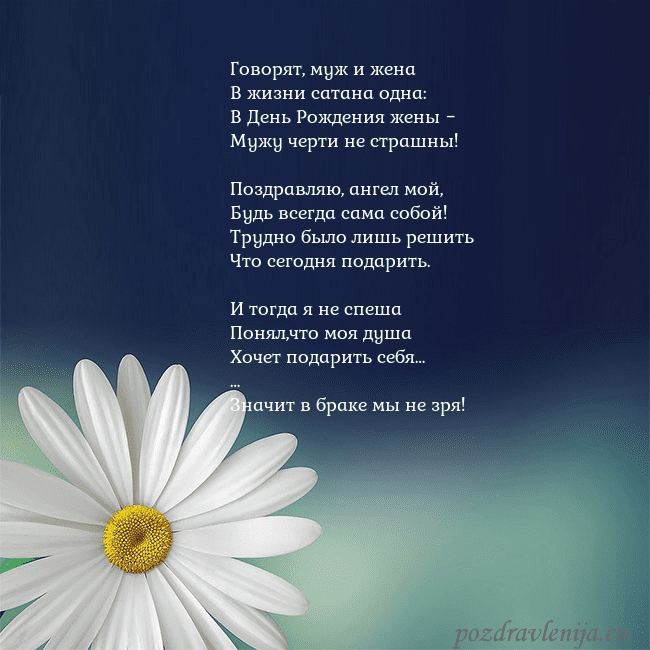 Открытка с большой ромашкой