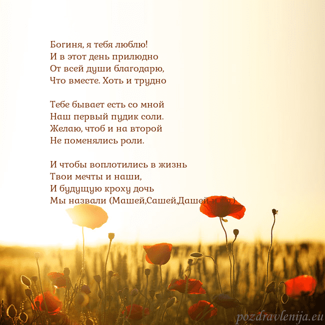 Электронная открытка с полем маков