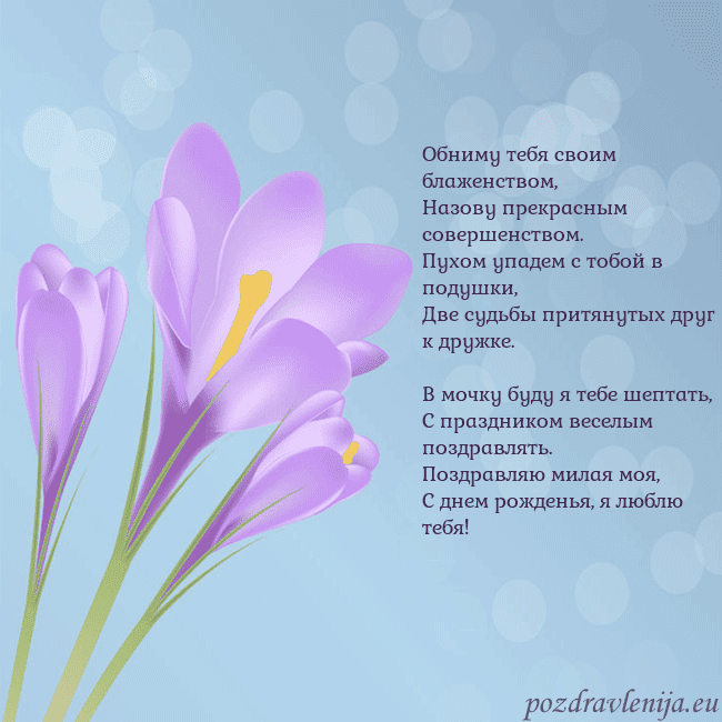 Открытка с крокусом