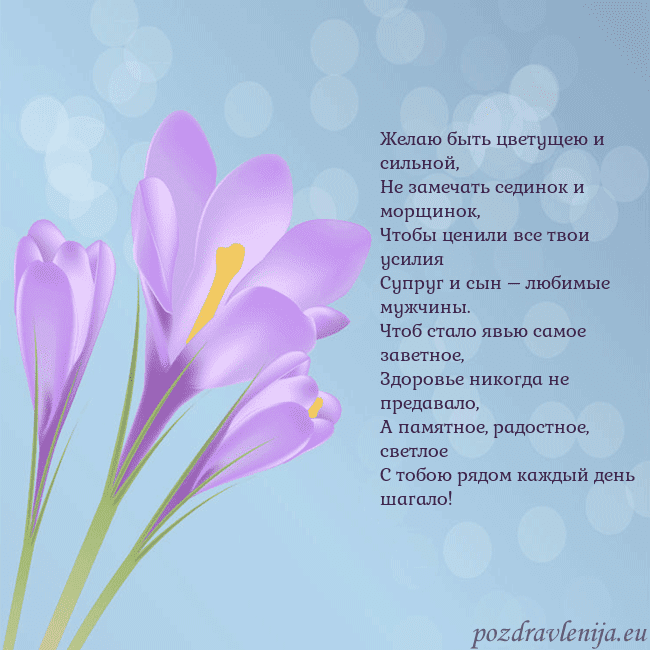 Открытка с крокусом