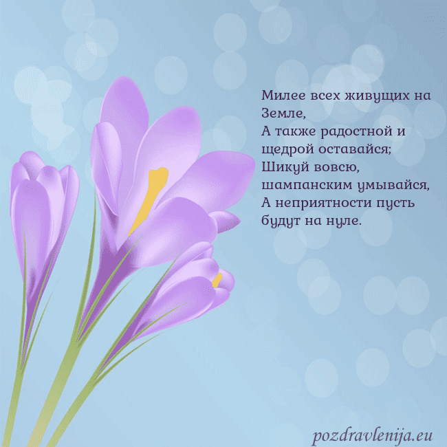 Открытка с крокусом